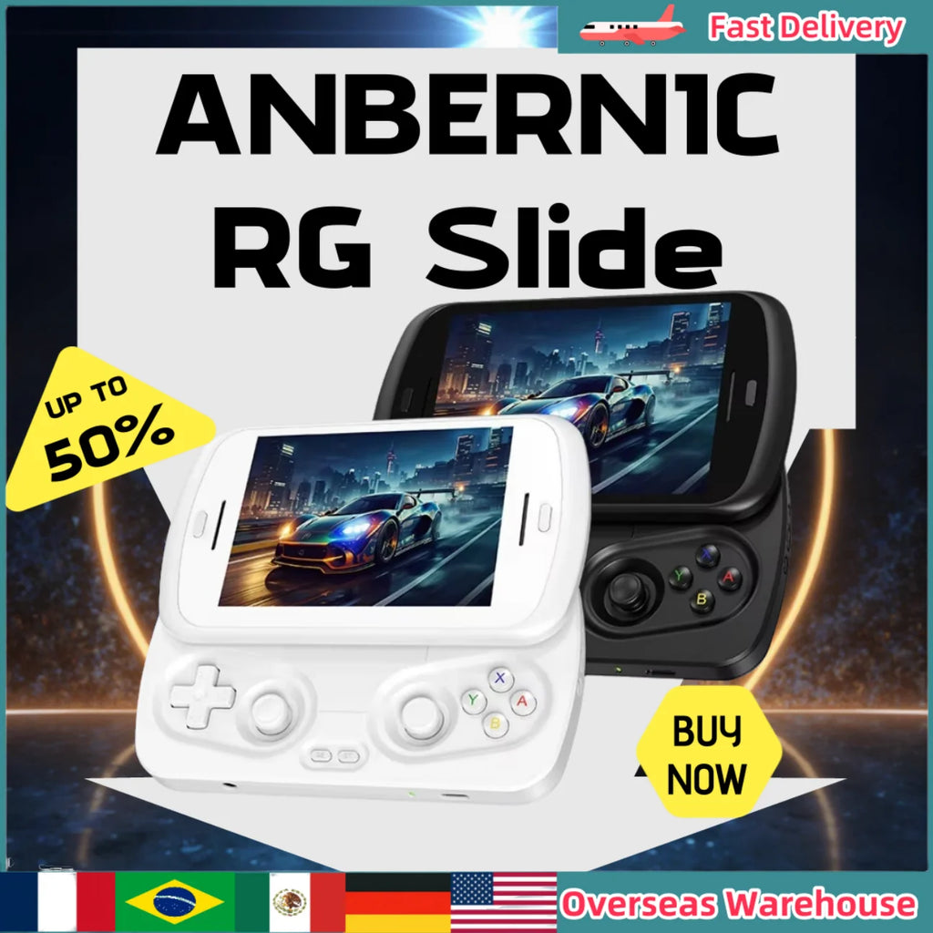 ANBERNIC RG Slide Handheld Game Console 4.7-inch LTPS In-Cell Screen Retro Video Game Consoles  Android13 120HZ PSP PS2 Boy Gift