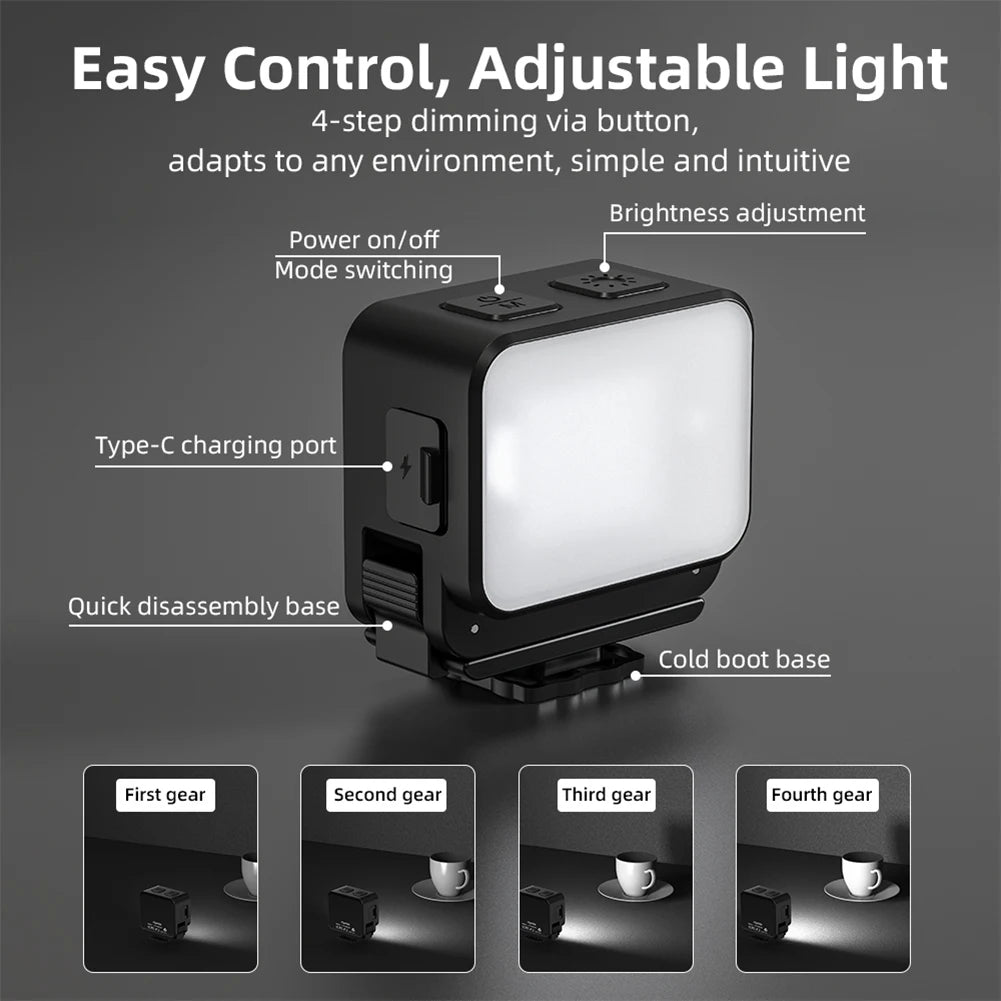 1/2 Pcs Magnetic Fill Light for DJI Osmo Pocket 3 Rechargeable LED Video Light Photography Lighting Sports Camera Accessories