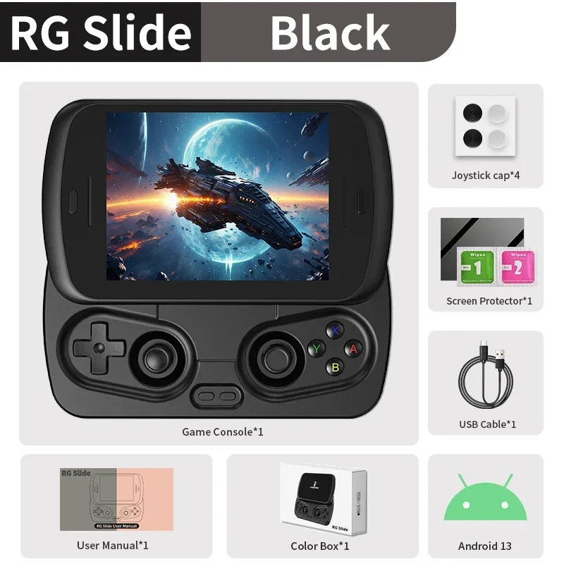 ANBERNIC RG Slide Handheld Game Console 4.7-inch LTPS In-Cell Screen Retro Video Game Consoles  Android13 120HZ PSP PS2 Boy Gift