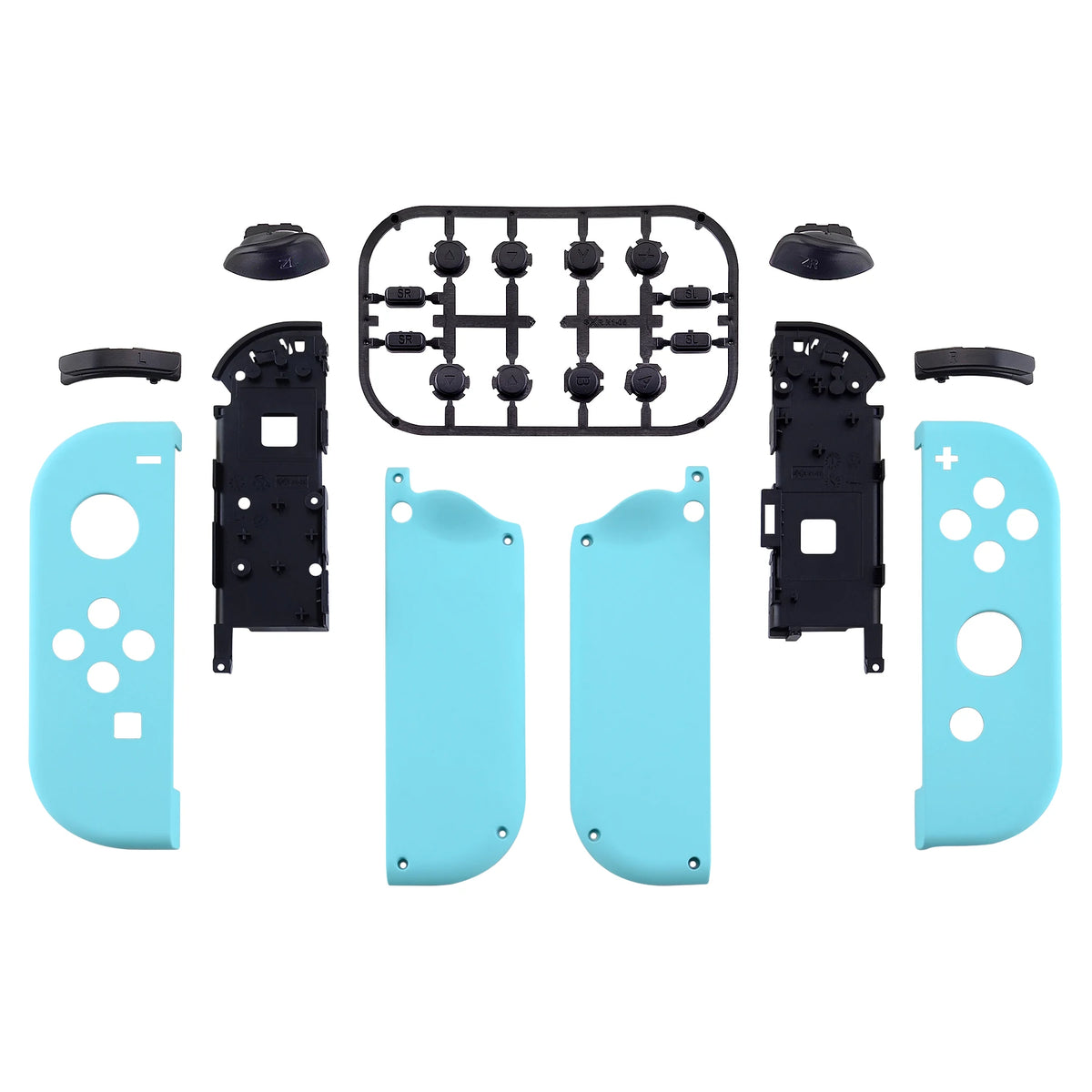 eXtremeRate DIY Replacement Shell Case for NS Switch & OLED JoyCon, Custom Controller Housing Cover With Full Set Buttons
