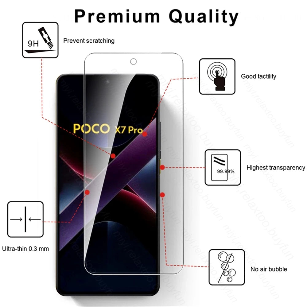 3To1 TPU Soft Cover For Xiaomi Poco X7 Pro 5G Case Protective Glass PocoX7Pro Camera Screen Protector Poko Little X7Pro X 7 Pro