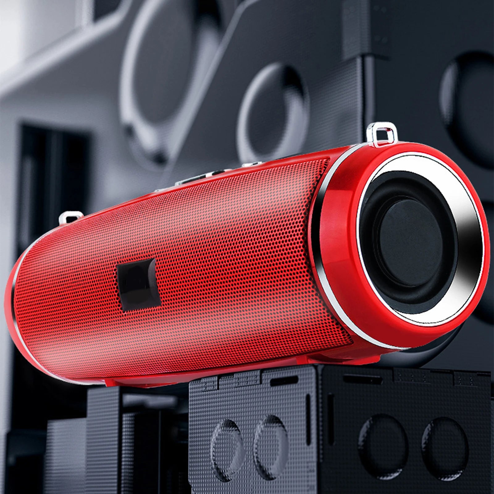 Ultra Loud Wireless Speaker with Shoulder Strap Full-Range Speakers Rechargeable Speaker Boombox for Outdoor Beach Pool Jobsite