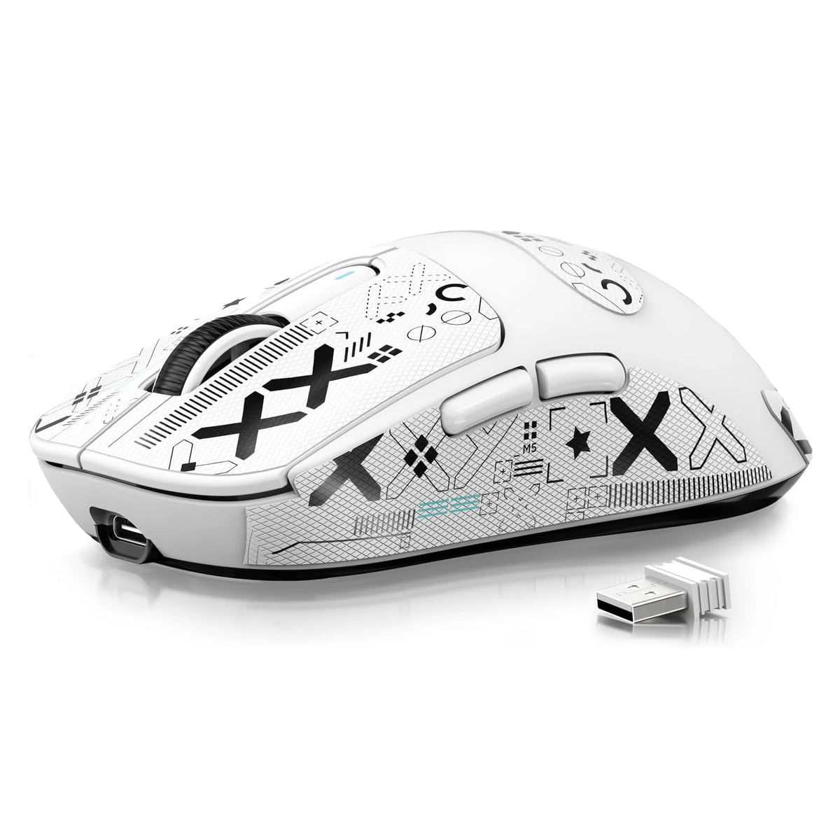 Wireless Gaming Mouse, 49g Tri-Mode,PAW3395 26K DPI Sensor, 200h Battery Life,5 Programmable Buttons
