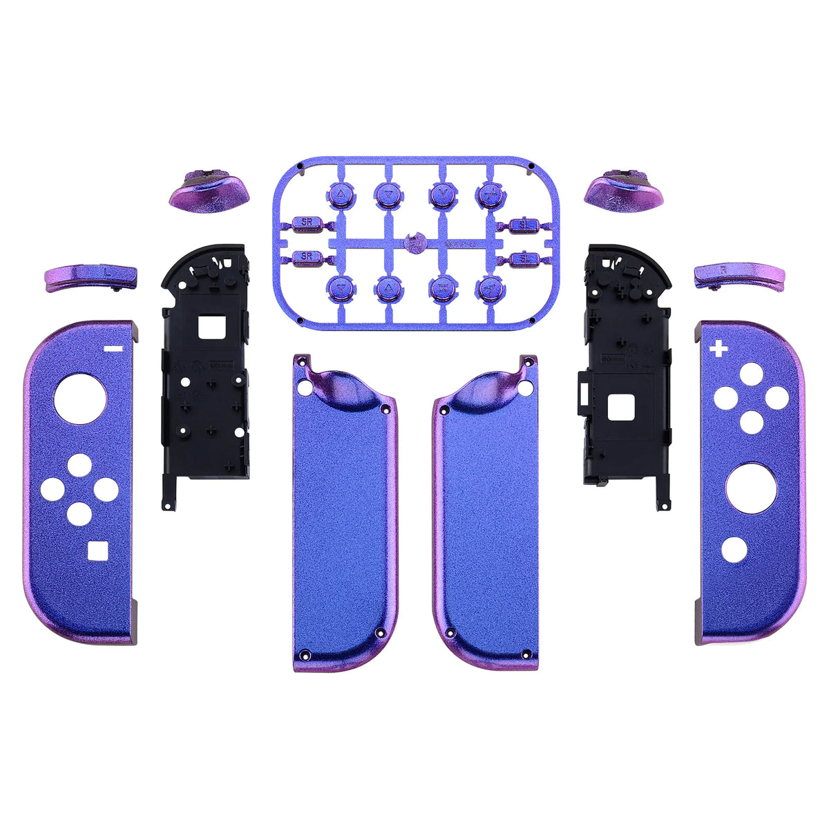 eXtremeRate DIY Replacement Shell Case for NS Switch & OLED JoyCon, Custom Controller Housing Cover With Full Set Buttons
