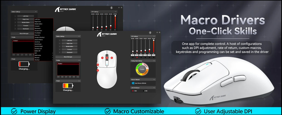 Wireless Gaming Mouse, 49g Tri-Mode,PAW3395 26K DPI Sensor, 200h Battery Life,5 Programmable Buttons