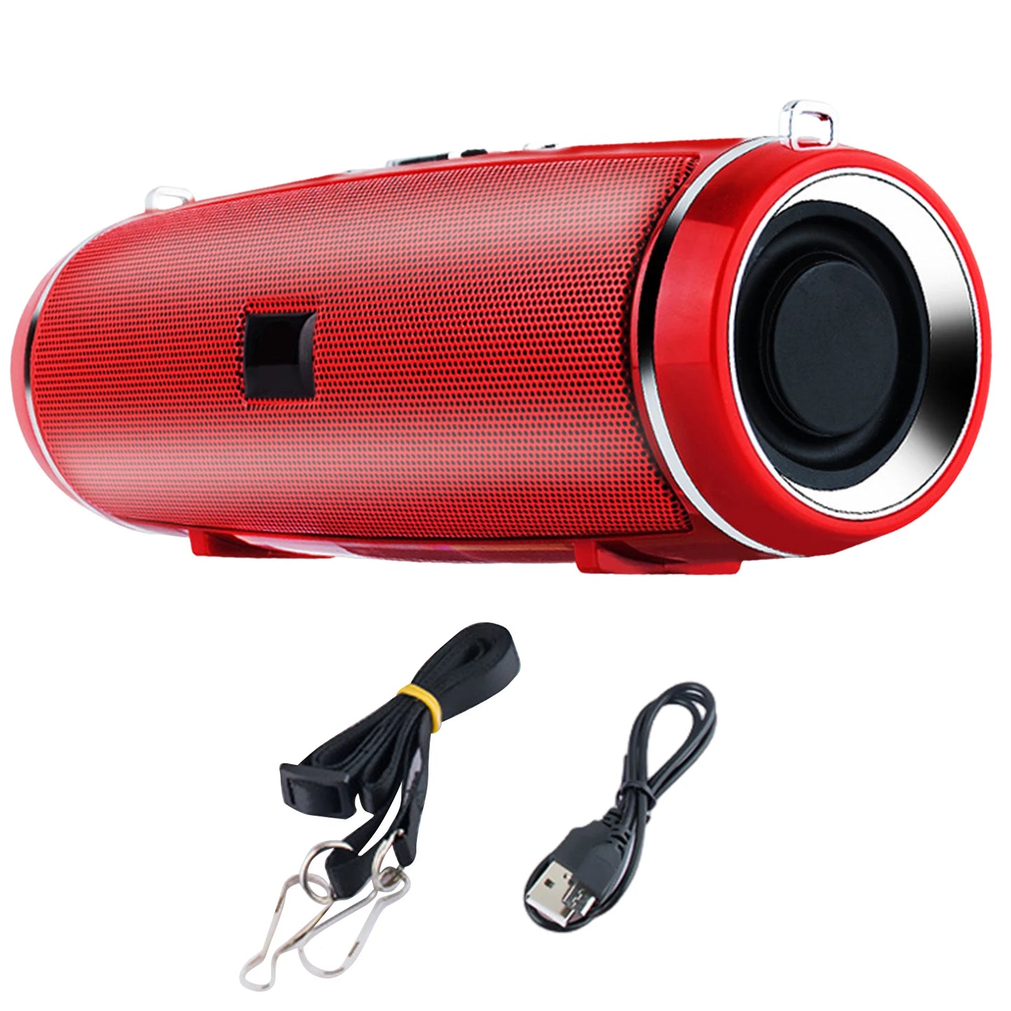 Ultralauter kabelloser Lautsprecher mit Schultergurt, Full-Range-Lautsprecher, wiederaufladbarer Lautsprecher-Boombox für Outdoor, Strand, Pool, Baustelle