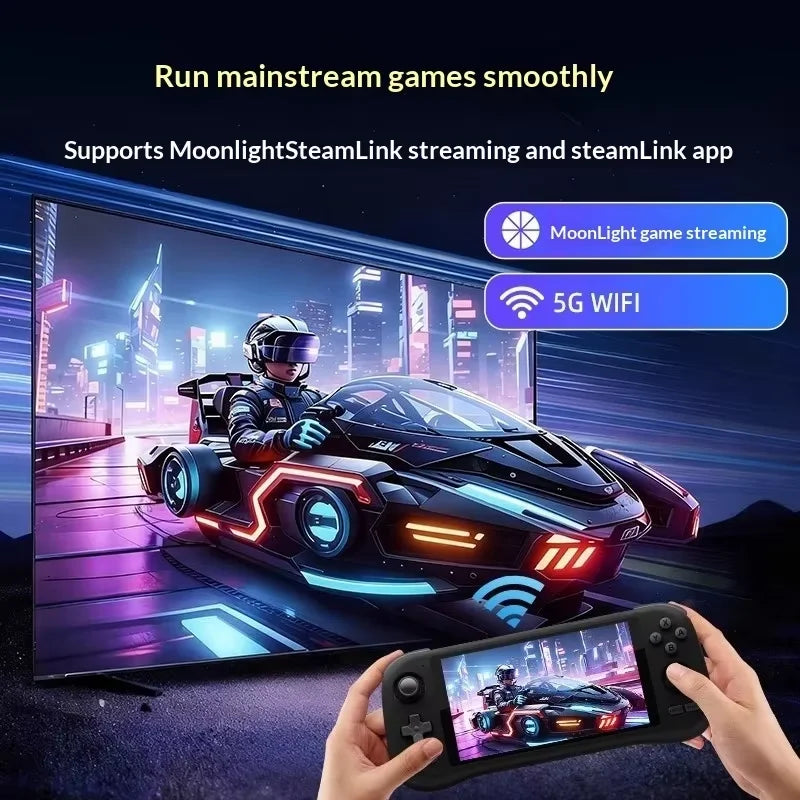 K59 Handheld Game Console 5.5-inch IPS HD Screen Android14 Handheld Console Smooth Gameplay Retro Game Player 128G Boys Gift