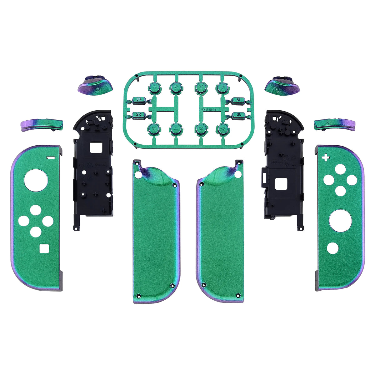 eXtremeRate DIY Replacement Shell Case for NS Switch & OLED JoyCon, Custom Controller Housing Cover With Full Set Buttons