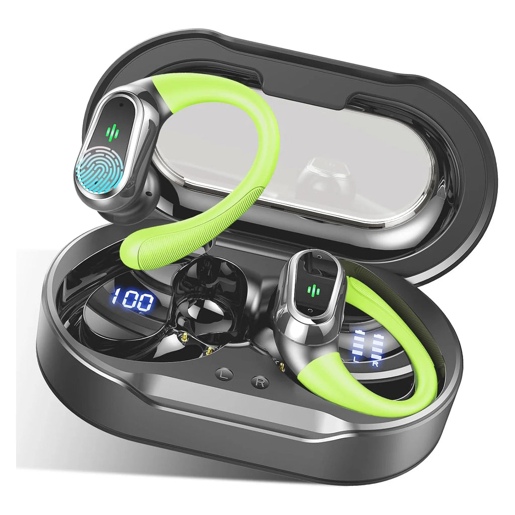 Wireless Earbuds, Bluetooth 5.3 Headphones Sports Headphones In Ear with ENC Noise Cancelling Mic, 50H Playback , LED Display.