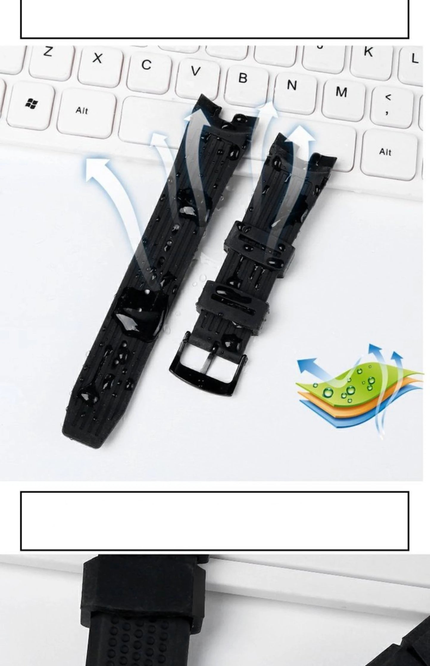 Silicone Strap For Citizen Eco-Drive CA4154 4155 AW1476 1475 1477 Bracelet 24mm Men Rubber Replacement Watch band Accessories