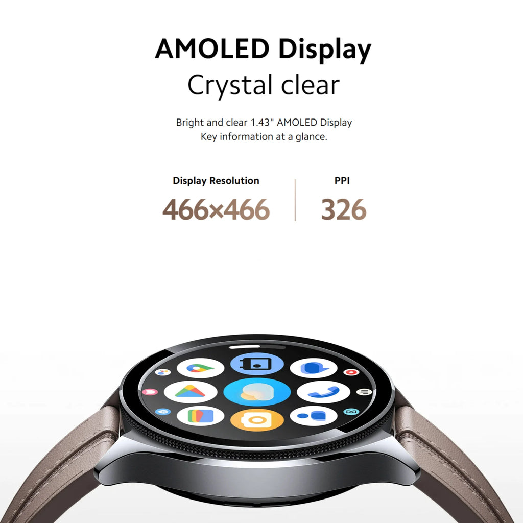 Xiaomi Watch 2 Pro, 2GB 32GB 1.43" AMOLED Display 326 PPI 150+ Sports Modes Qualcomm Snapdragon W5+ Gen 1 Magnetic Charge 54.5g