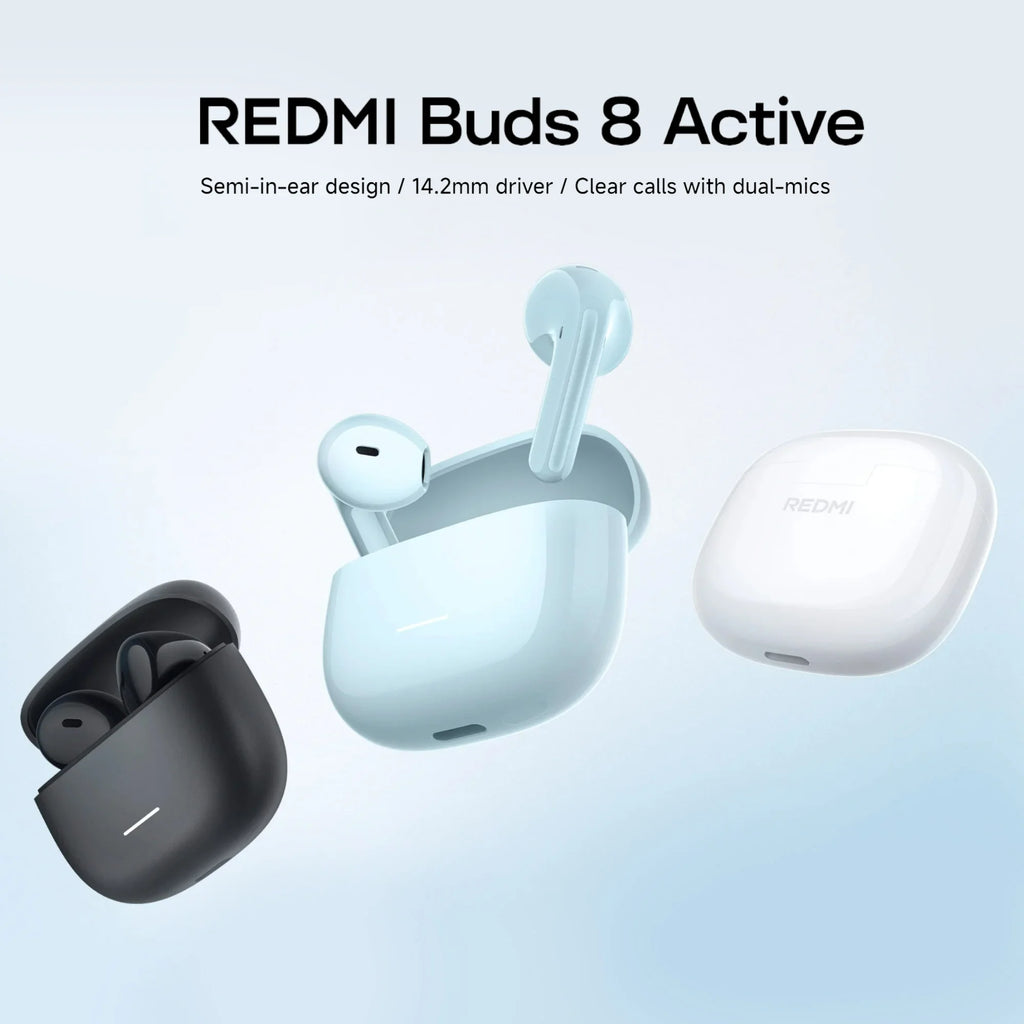 Xiaomi Redmi Buds 8 Active Global Version Dual-mic AI Noise Reduction 37 Hours Long Battery Life 6m/s Wind Noise Cancellation