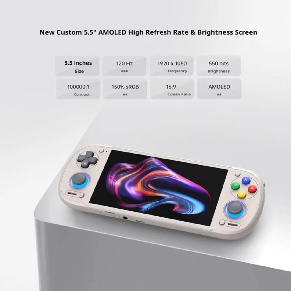 Retroid Pocket 6 Android Game Console Hall-Effect Trigger 8GEN2 5.5Inch 1080P 120Hz AMOLED Screen 6000mAh Handheld Consoles RP6