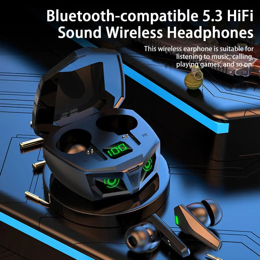 Handsfree Wireless Earphone 400mAh No Latency Smart Chip Gaming