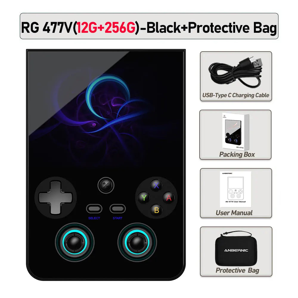 Anbernic RG 477V Retro Game Console Android 14 Dimensity 8300 Game Player 4.7' LTPS In-Cell Screen 5500mAh Wi-Fi 6E Hall Joystic