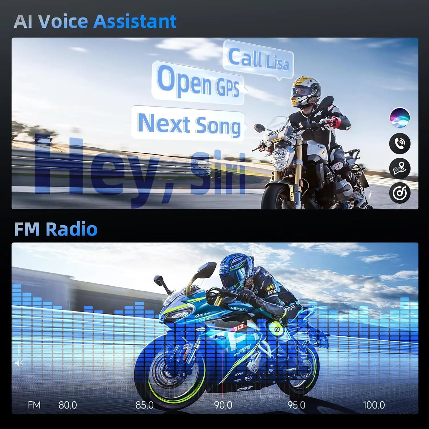 Moman Motorcycle Helmet Bluetooth Intercom Helmet Headset CP-S 8 Riders 2000M Group Helmet Communication System Motorbike