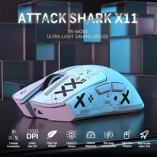 Gaming Mouse with Magnetic Charging Dock, PAW3311 Gaming Sensor