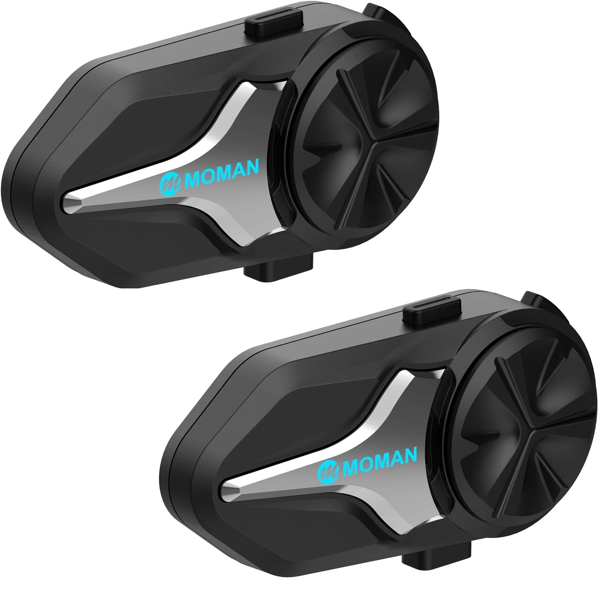 Moman Motorcycle Bluetooth Helmet Headset Intercom 1000mAh MOTO Communicator 2000m Interphone for 24 Riders IP65 Waterproof
