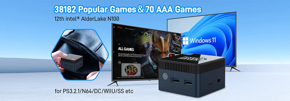 Retro Gaming SSD for Switch/PS5/Xbox/PS4/PS3/PS2/WIIU 80+Emulators Launchbox＆Retrobat＆Playnite 16191 Games Console for PC/Lapt