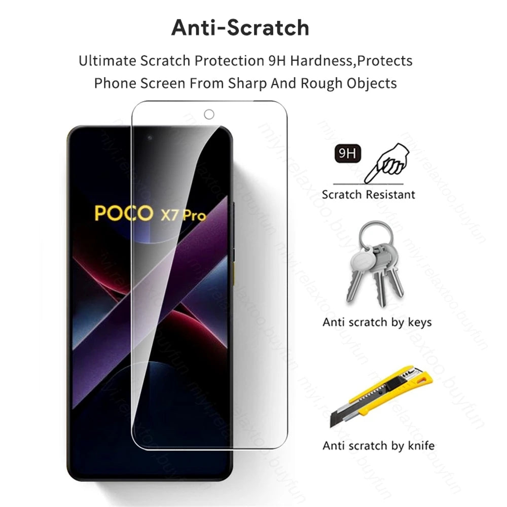 3To1 TPU Soft Cover For Xiaomi Poco X7 Pro 5G Case Protective Glass PocoX7Pro Camera Screen Protector Poko Little X7Pro X 7 Pro