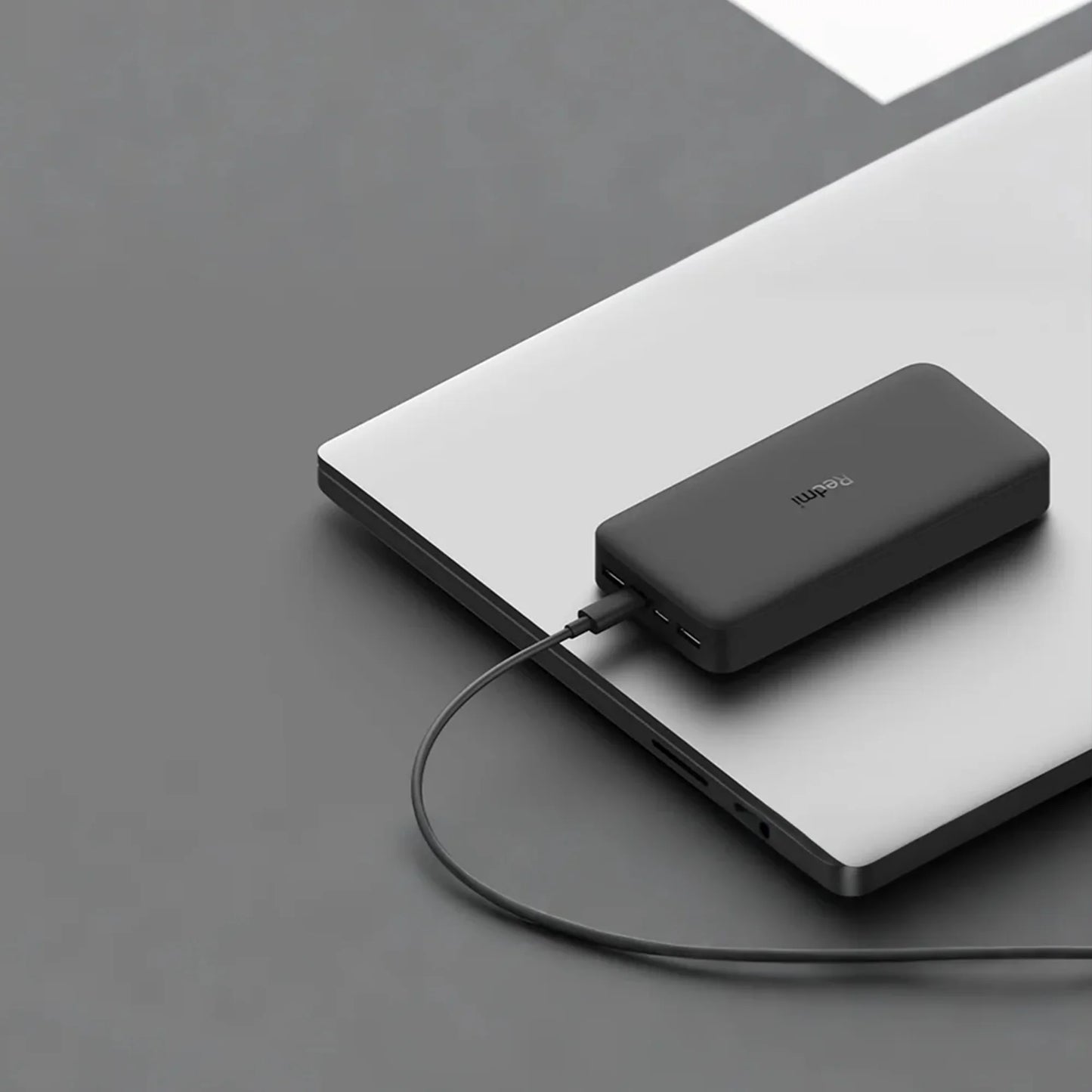 Xiaomi 20000mAh Redmi 18W Fast Charge Power Bank Black, High Capacity of 20000mAh, Two-way 18W Fast Charge, Low-current Charging