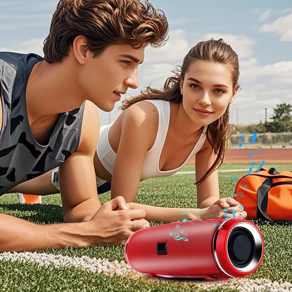 Ultra Loud Wireless Speaker with Shoulder Strap Full-Range Speakers Rechargeable Speaker Boombox for Outdoor Beach Pool Jobsite