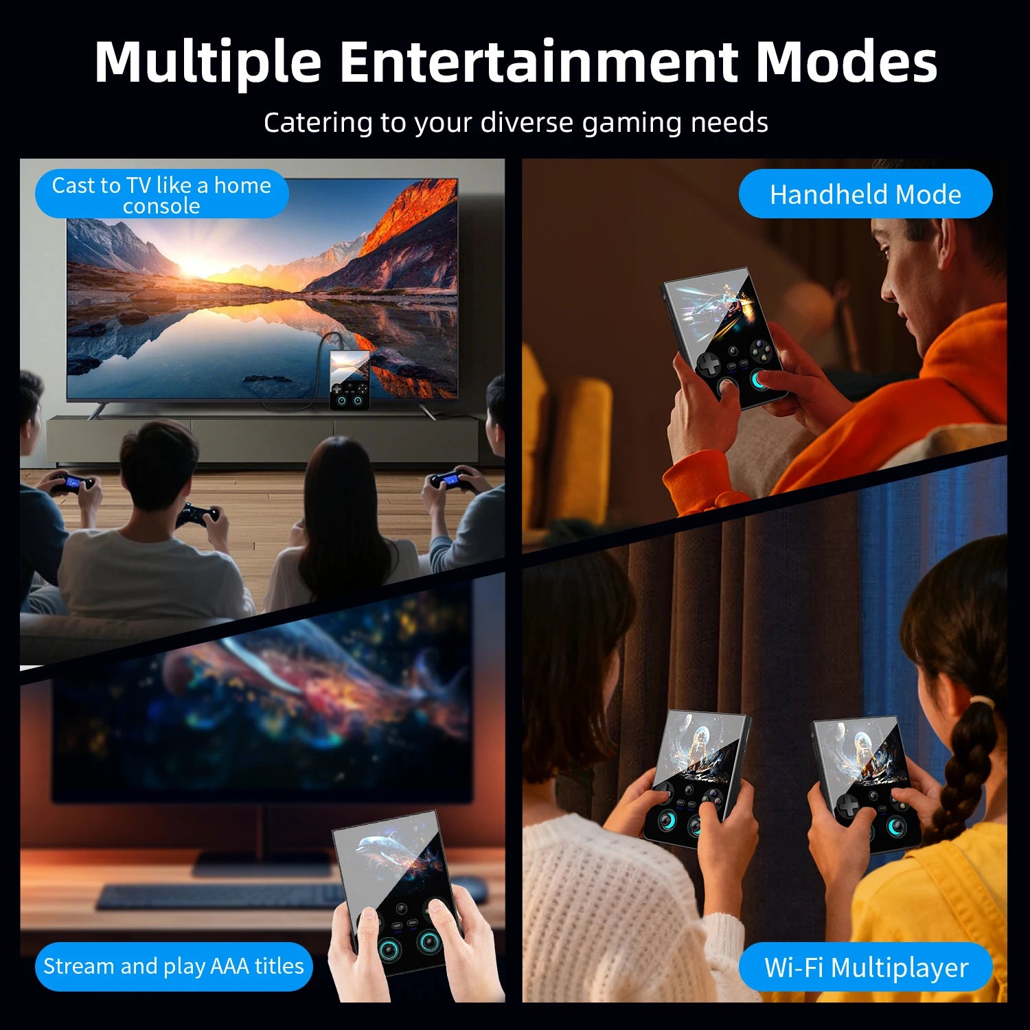 Anbernic RG 477V Retro Game Console Android 14 Dimensity 8300 Game Player 4.7' LTPS In-Cell Screen 5500mAh Wi-Fi 6E Hall Joystic