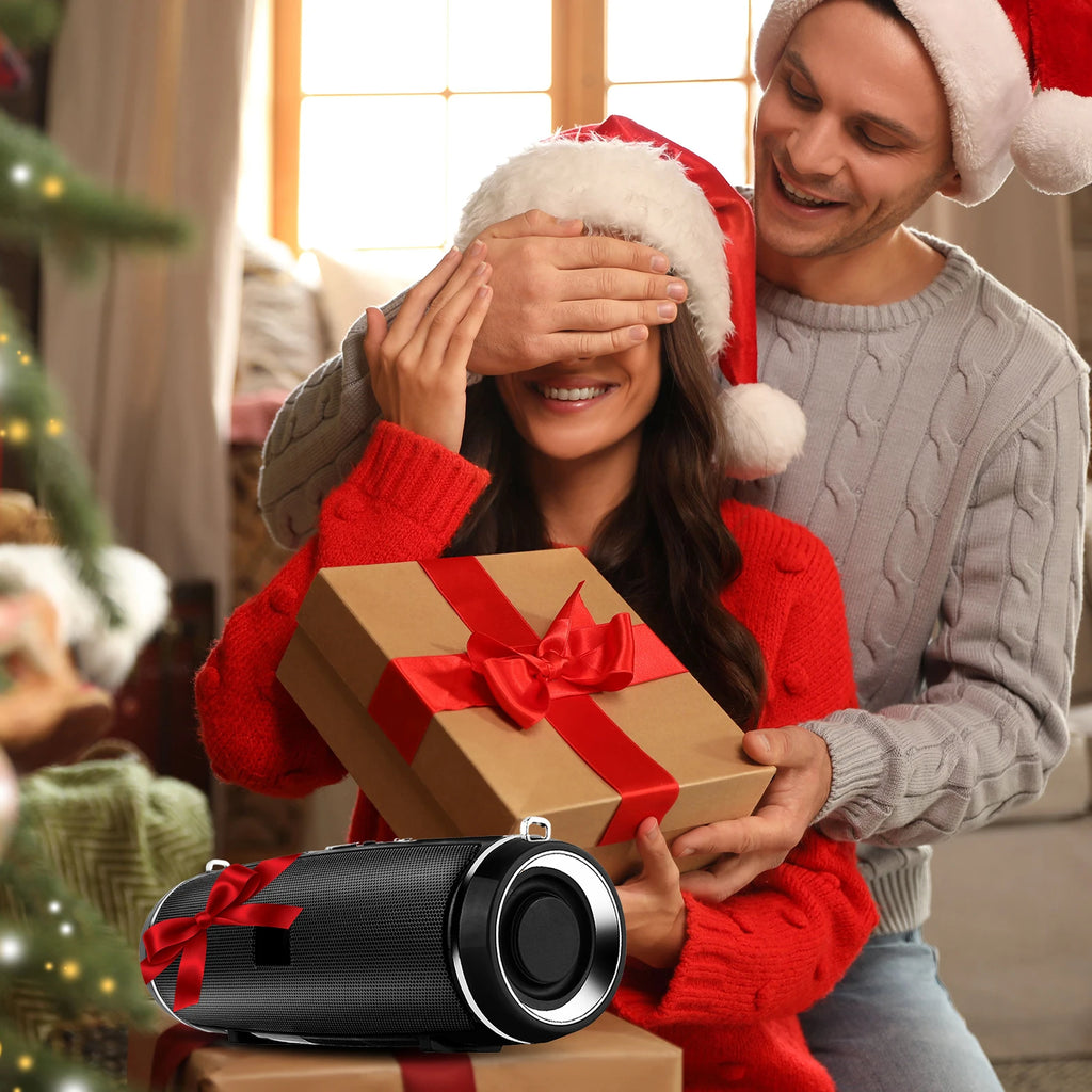 Ultra Loud Wireless Speaker with Shoulder Strap Full-Range Speakers Rechargeable Speaker Boombox for Outdoor Beach Pool Jobsite