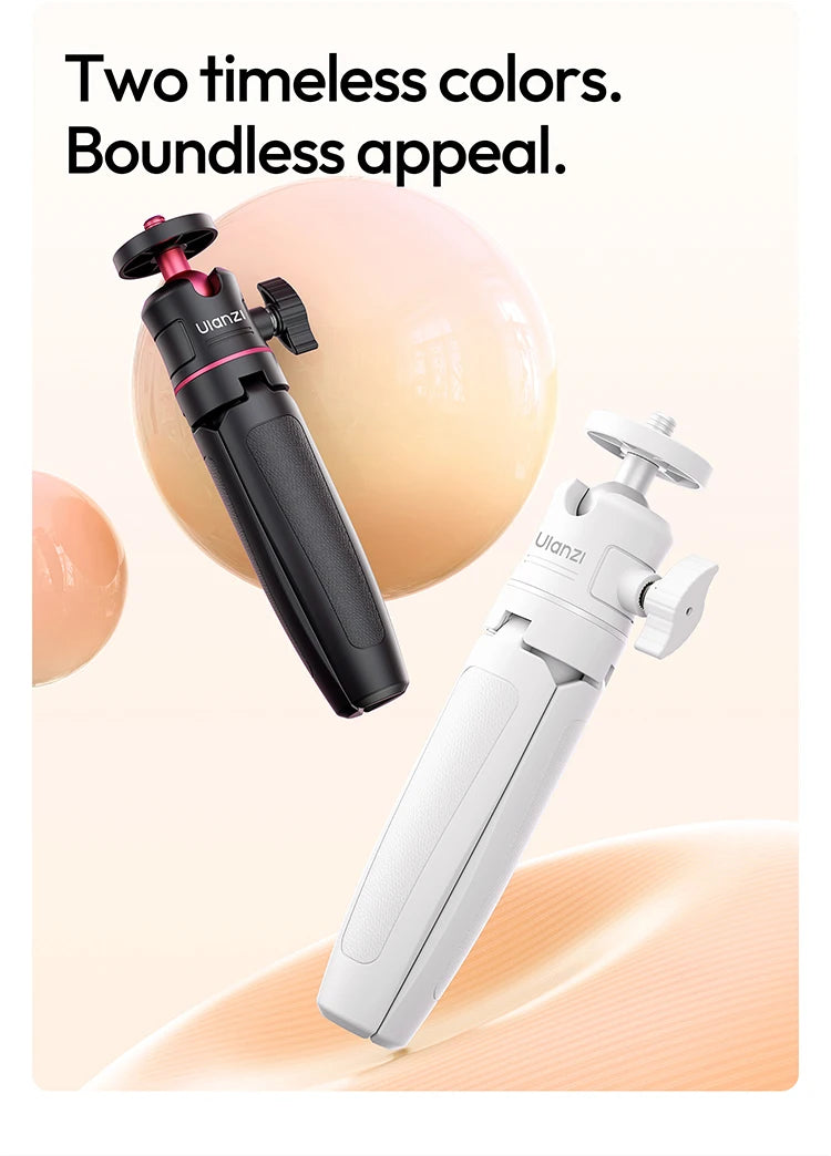Ulanzi MT-08 Mini Tripod White Color Foldable Tripod Monopod  Mount 1/4'' Tripod Universal for DSLR Android iPhone Smartphone