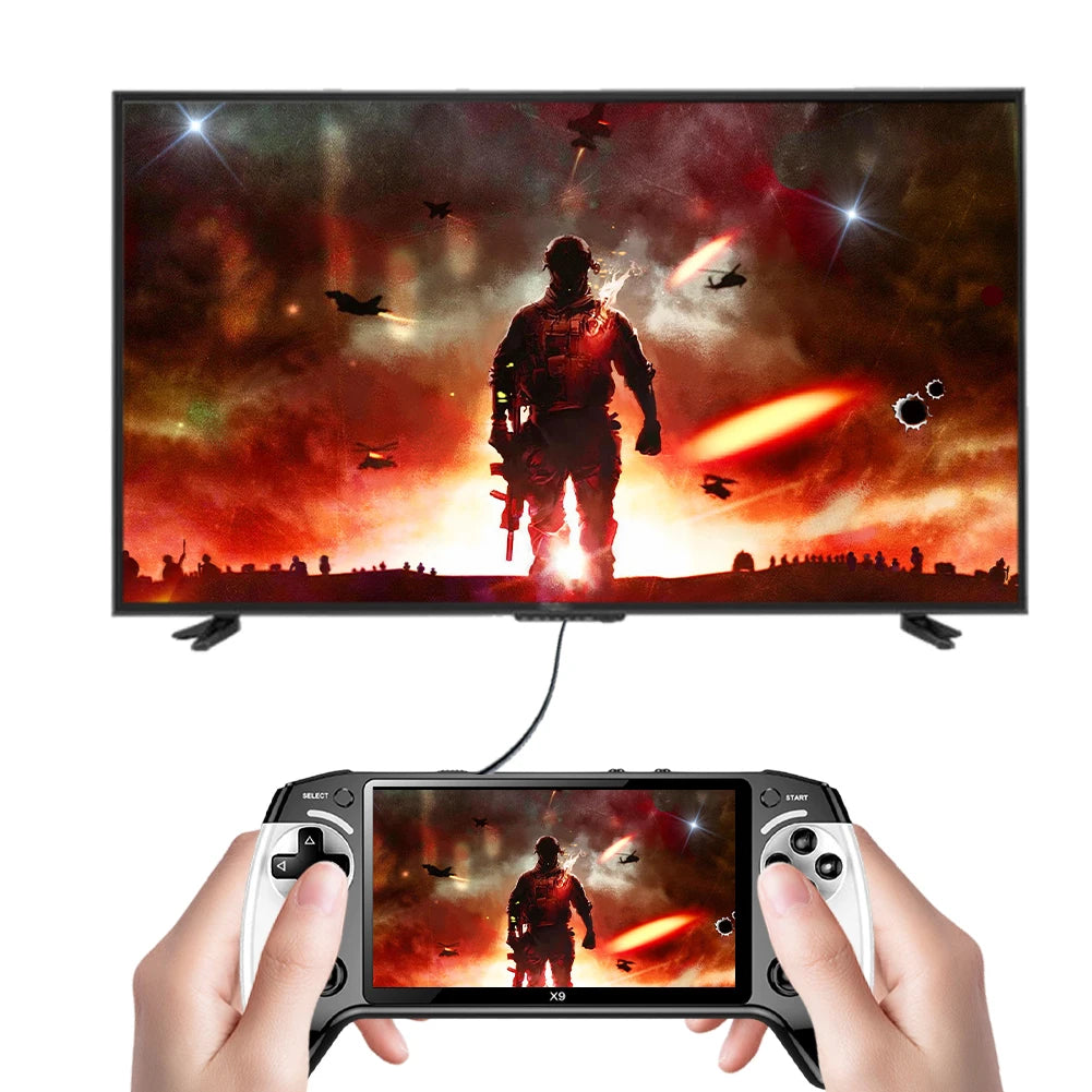 5,5-Zoll-Bildschirm Handheld-Spielkonsole Typ-C-Ladeanschluss Retro-Videospiel-Player Tragbarer Spiele-Player Geburtstags-Weihnachtsgeschenk
