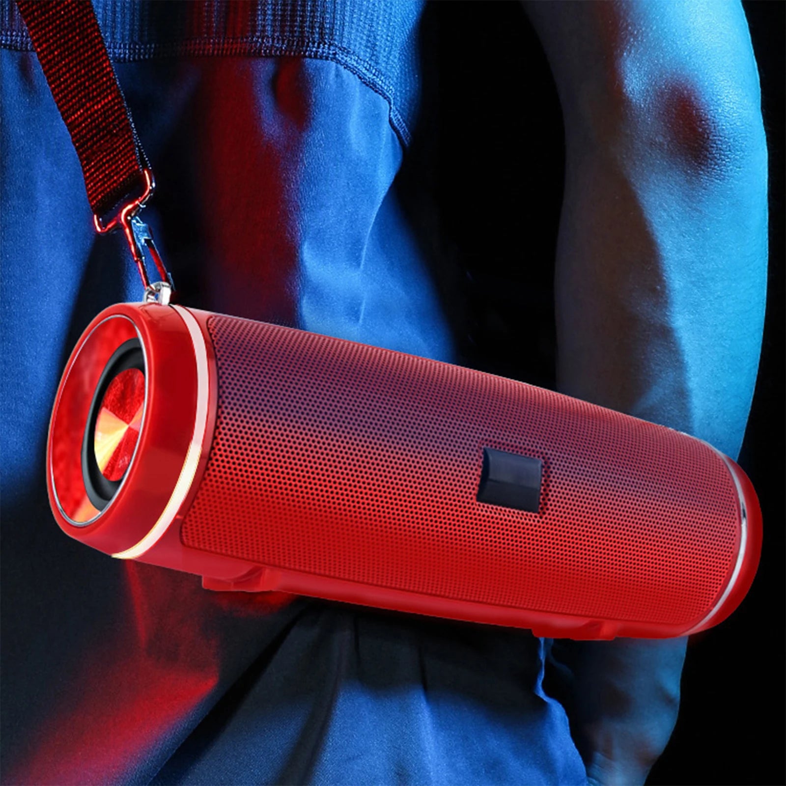 Ultra Loud Wireless Speaker with Shoulder Strap Full-Range Speakers Rechargeable Speaker Boombox for Outdoor Beach Pool Jobsite
