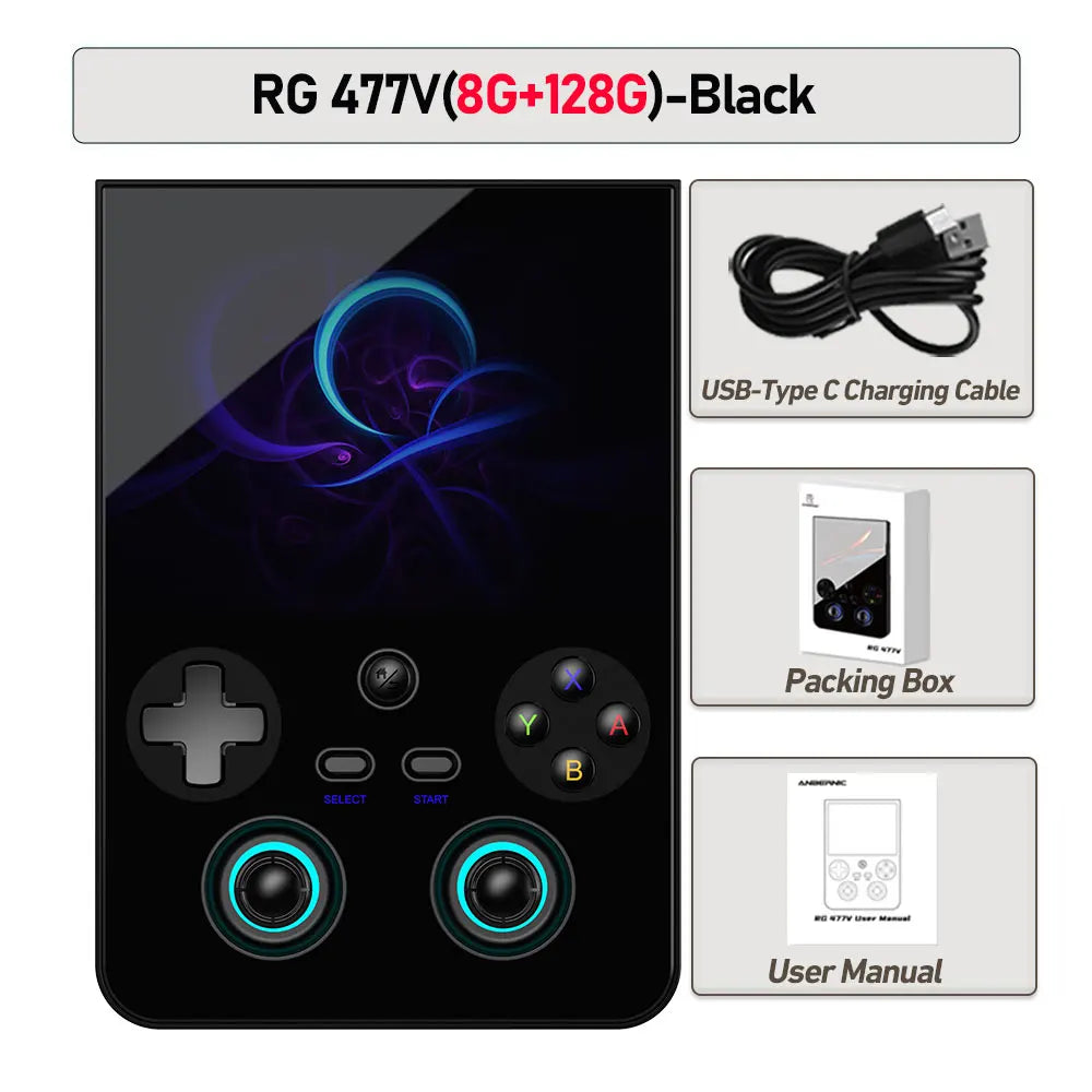 Anbernic RG 477V Retro Game Console Android 14 Dimensity 8300 Game Player 4.7' LTPS In-Cell Screen 5500mAh Wi-Fi 6E Hall Joystic