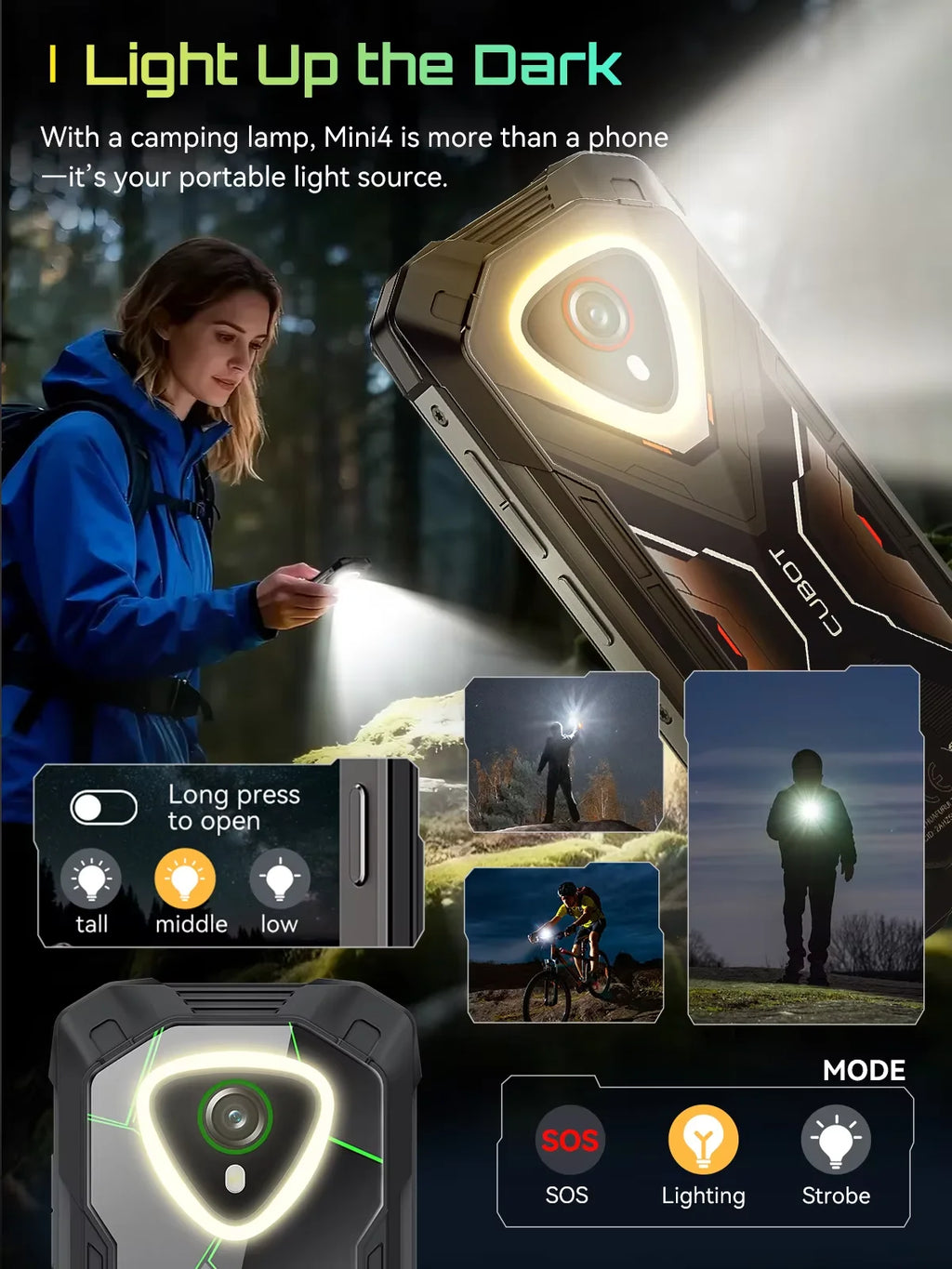 [Ship From UK] Cubot KingKong Mini 4 4.7-Inch Display Rugged Smartphone 4700mAh 6GB+128GB NFC 48MP Camping Light Android 15