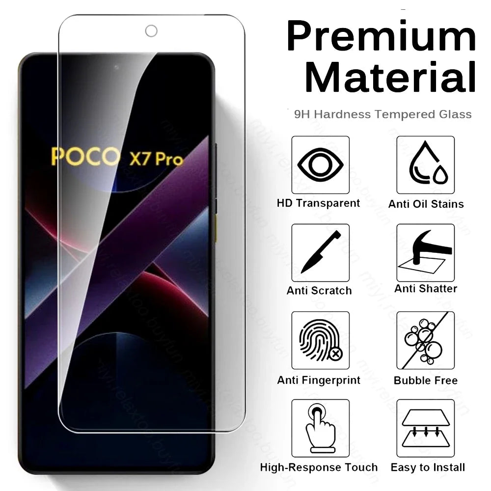 3To1 TPU Soft Cover For Xiaomi Poco X7 Pro 5G Case Protective Glass PocoX7Pro Camera Screen Protector Poko Little X7Pro X 7 Pro