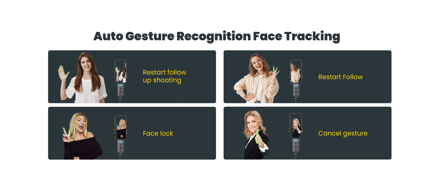 AOCHUAN Smart M3 Handheld Selfie Stick Equipped With AI Tracking And 360° Rotation Without Blind Spots For Smartphone Photograph