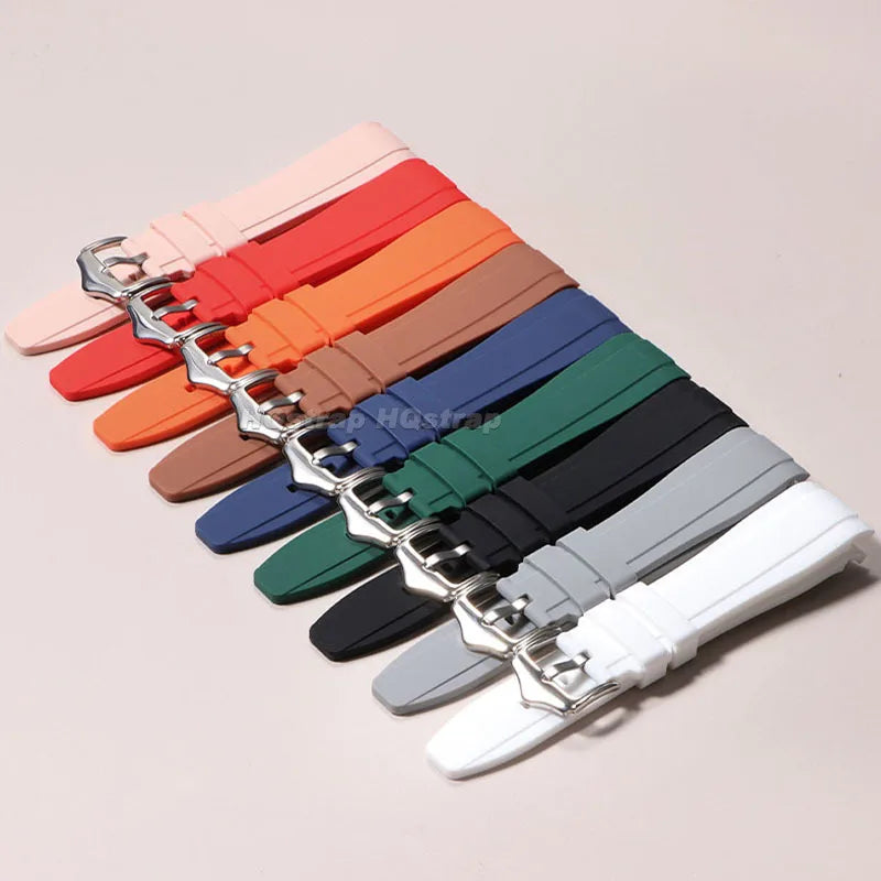 20mm 22mm Rubber Strap High Quality Curved End Silicone Watch Band for Swatch for Omega Moonswatch Bracelet Waterproof Wristband