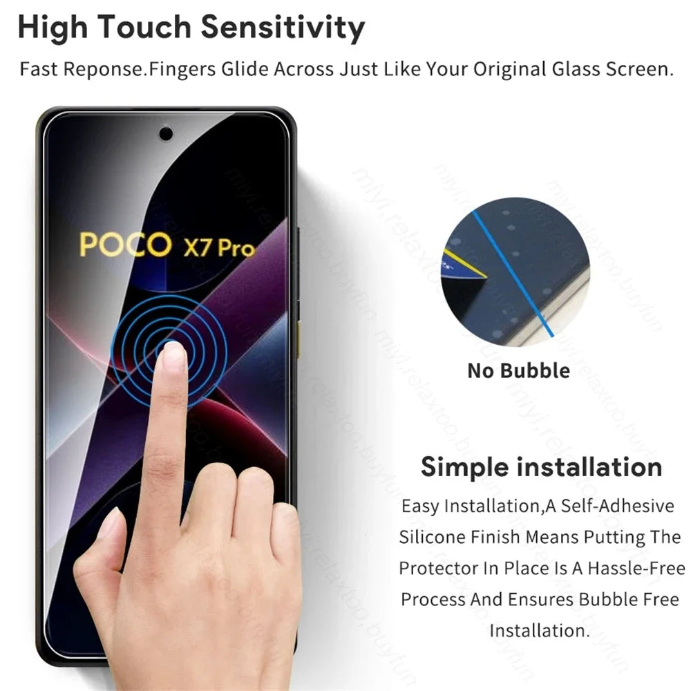 3To1 TPU Soft Cover For Xiaomi Poco X7 Pro 5G Case Protective Glass PocoX7Pro Camera Screen Protector Poko Little X7Pro X 7 Pro