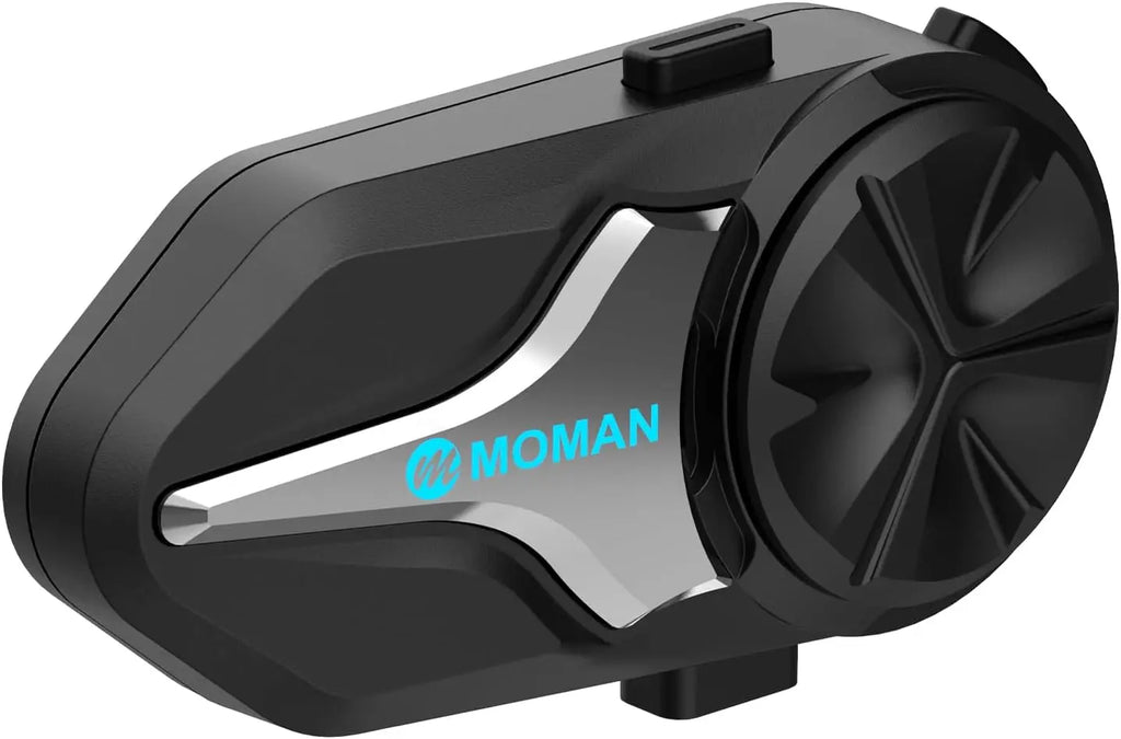 Moman Motorcycle Bluetooth Helmet Headset Intercom 1000mAh MOTO Communicator 2000m Interphone for 24 Riders IP65 Waterproof
