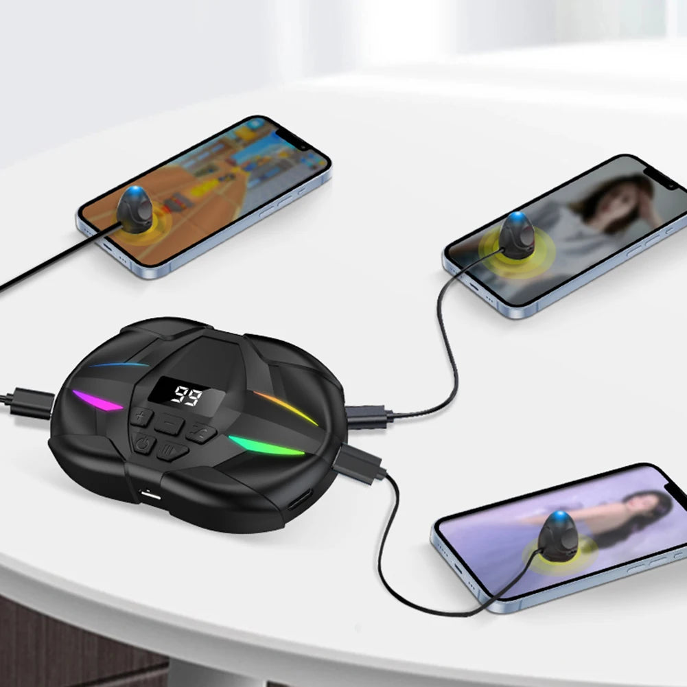 Mobile Phone Screen Auto Clicker with Digital Display & RGB Light Phone Auto Clicker for Games Live Broadcasts Deal Reward Tasks