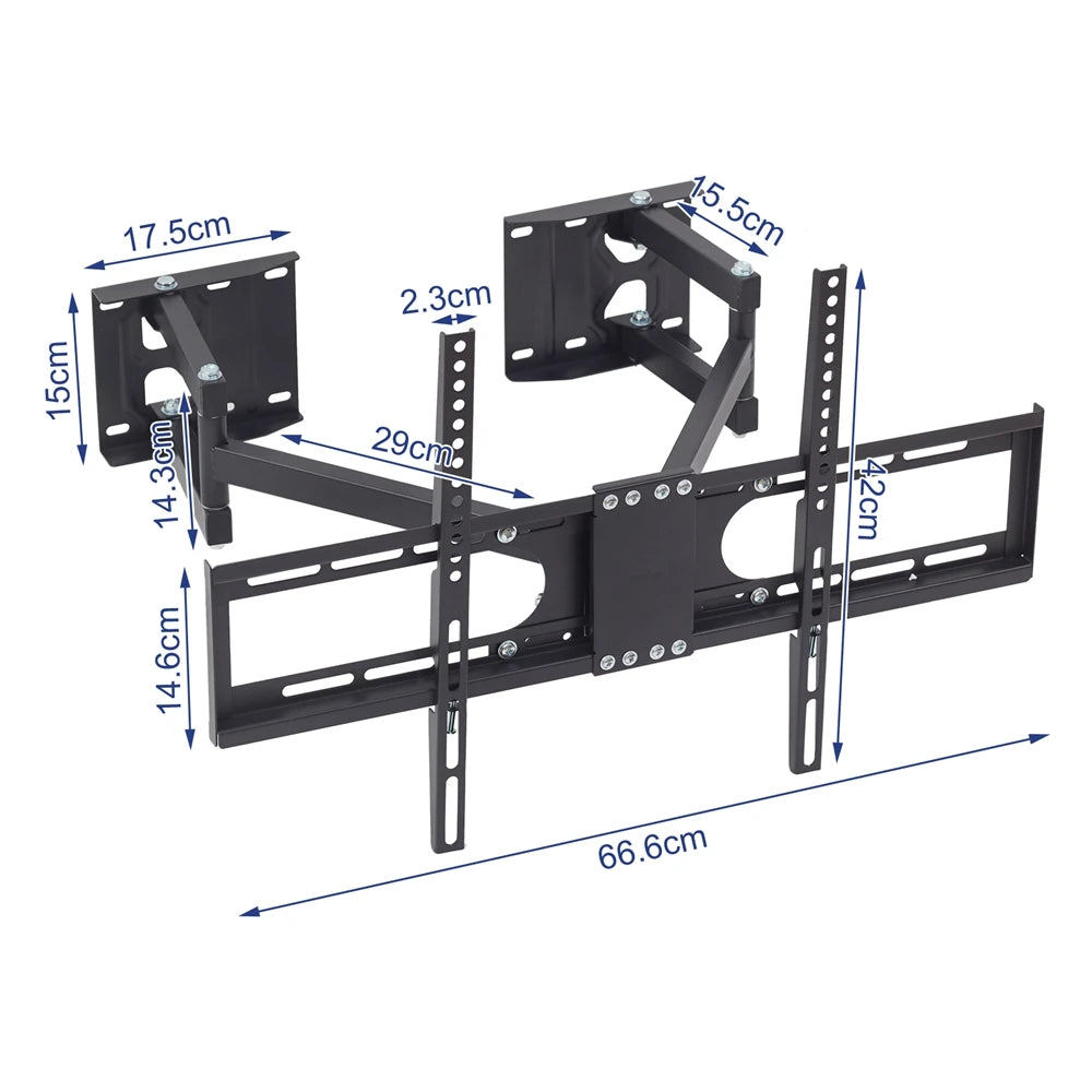 Corner TV Bracket Tilt and Swivel TV Wall Bracket Articulating Arm Full Motion TV Mount for 32-65 inch LCD Wall-mounted TV Stand