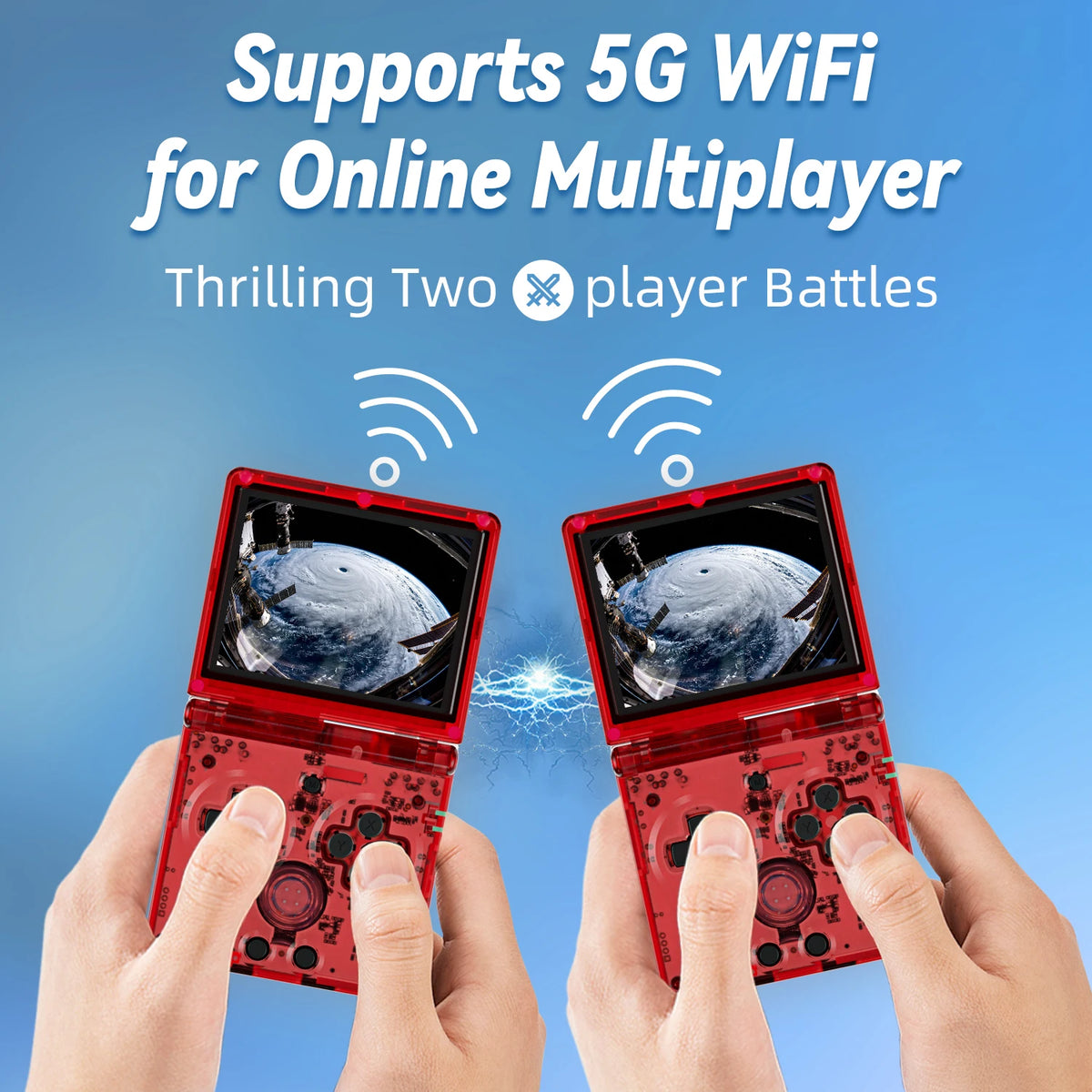 ANBERNIC RG35XXSP Flip Retro Handheld Game Console Linux 64bit WiFi Bluetooth Retro Video Gaming Console Online Play HDMI-TV Out