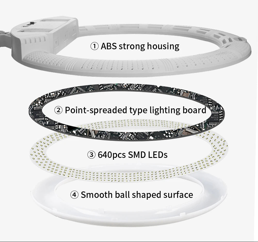 100W 22" Ring lamp 55cm Remote Control Ring Light Kit Super Bright LED Ring Lamp For Makeup Beauty Nail handbag & Tripod FD640