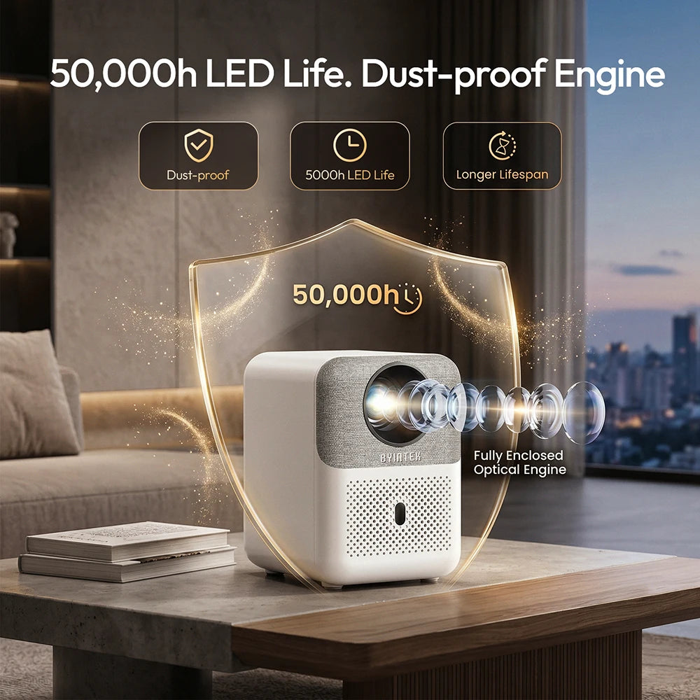 BYINTEK U4 LOVE  1 Projector 4K Smart 1080P Mini Home Theater Video Android WIFI for Smartphone Cinema