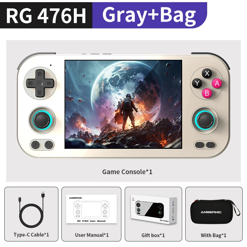 ANBERNIC RG 476H Android Handheld Game Console 4.7"HD Multi-touch Full Screen Hall Triggers Wifi Retro Video Games Player RG476H