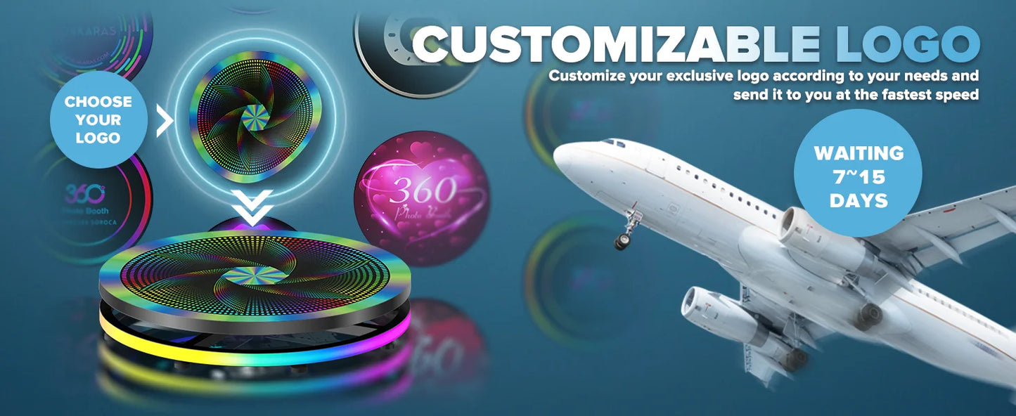 Máquina de fotomatón 360 con flight case y batería | Cabina de cámara lenta para fiestas | Opciones personalizadas de traje de lujo