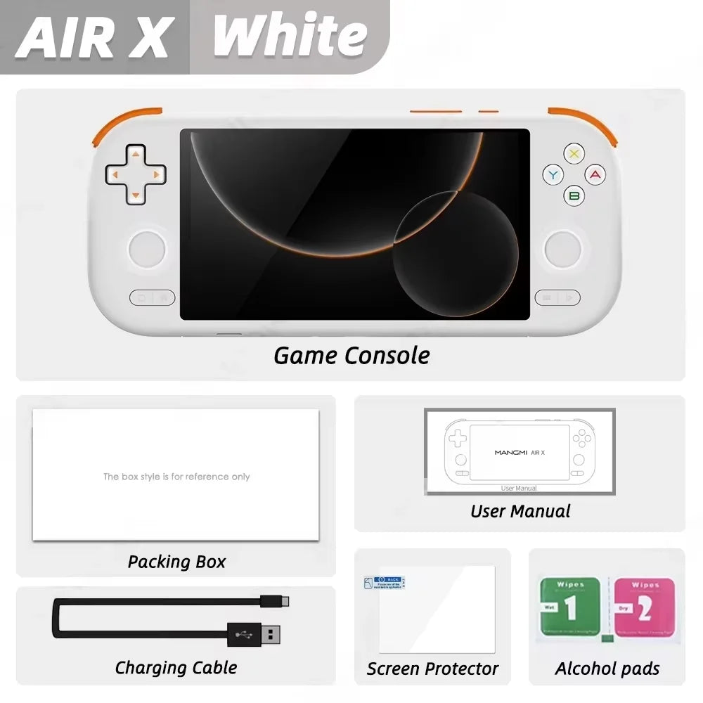 MANGMI AIR X Handheld Game Console Snapdragon 662 5000mAh Battery 5.5-inch Screen 15W Fast Charging Android 14 Video Game Player