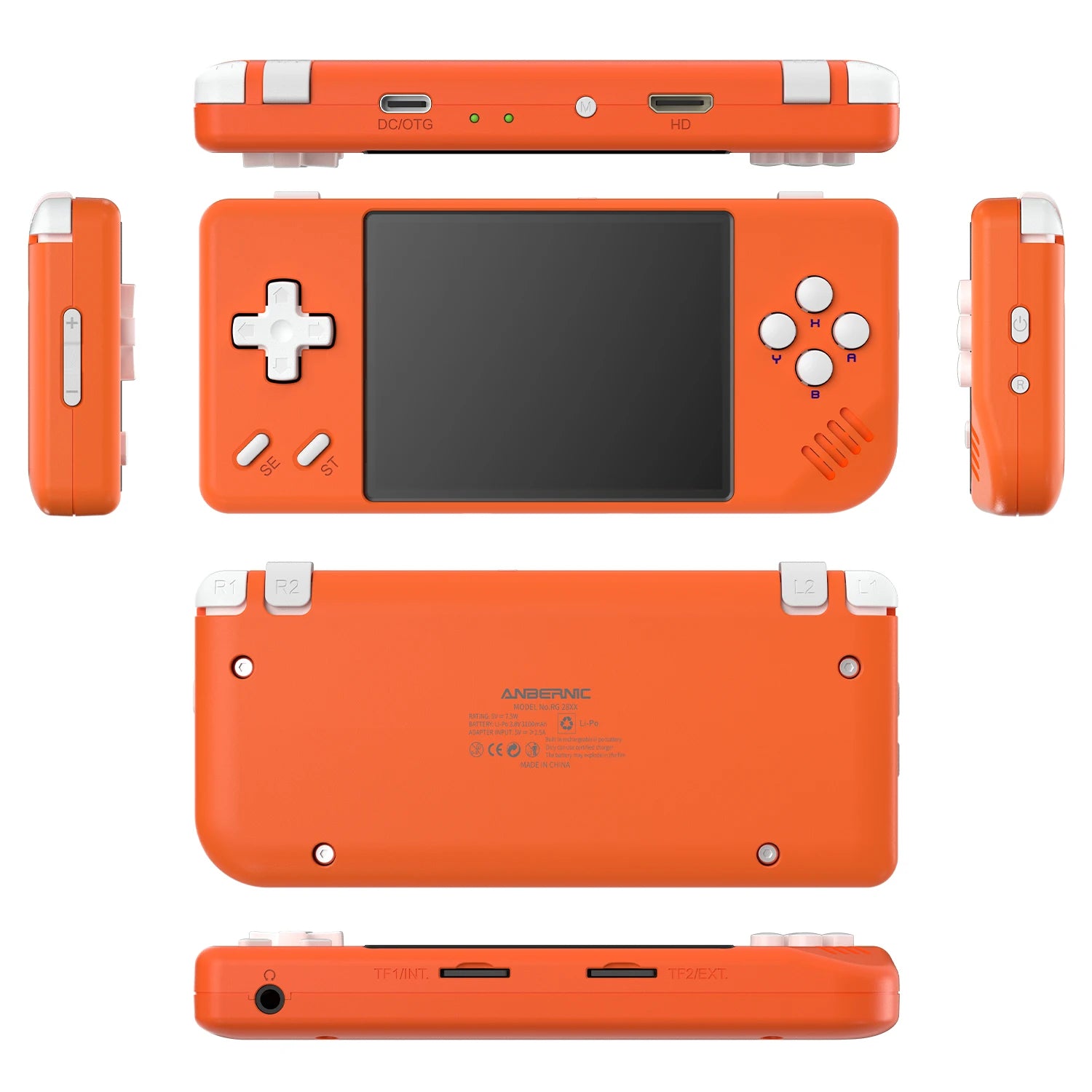 ANBERNIC RG28XX Handheld Game Console 2.83" Screen IPS Screen 64G Linux 5000+ Games Pre-installed H700 Quad-core ARM Cortex-A53