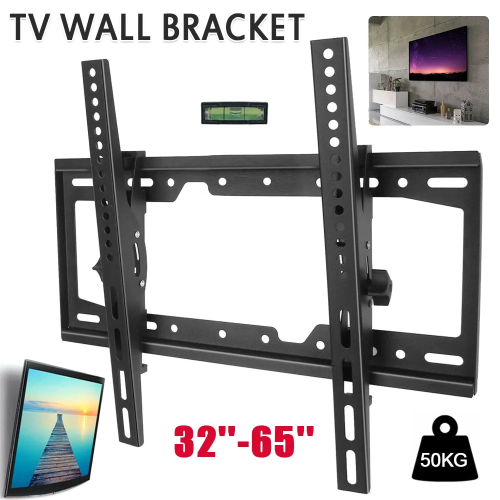 LED LCD TV Wall Mount Bracket Tilt Adjustable Strengthen TV Support 32-65inch Full Motion Wall Mount TVs Swivel Tilt Horizontal