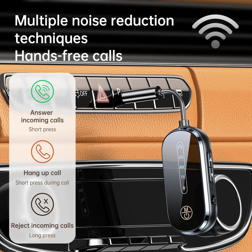 Bluetooth-Compatible Transmitter Receiver 3.5mm Supports 2 AirPods Or Headphones Wireless BT Receiver for Car PC TV Gym Switch