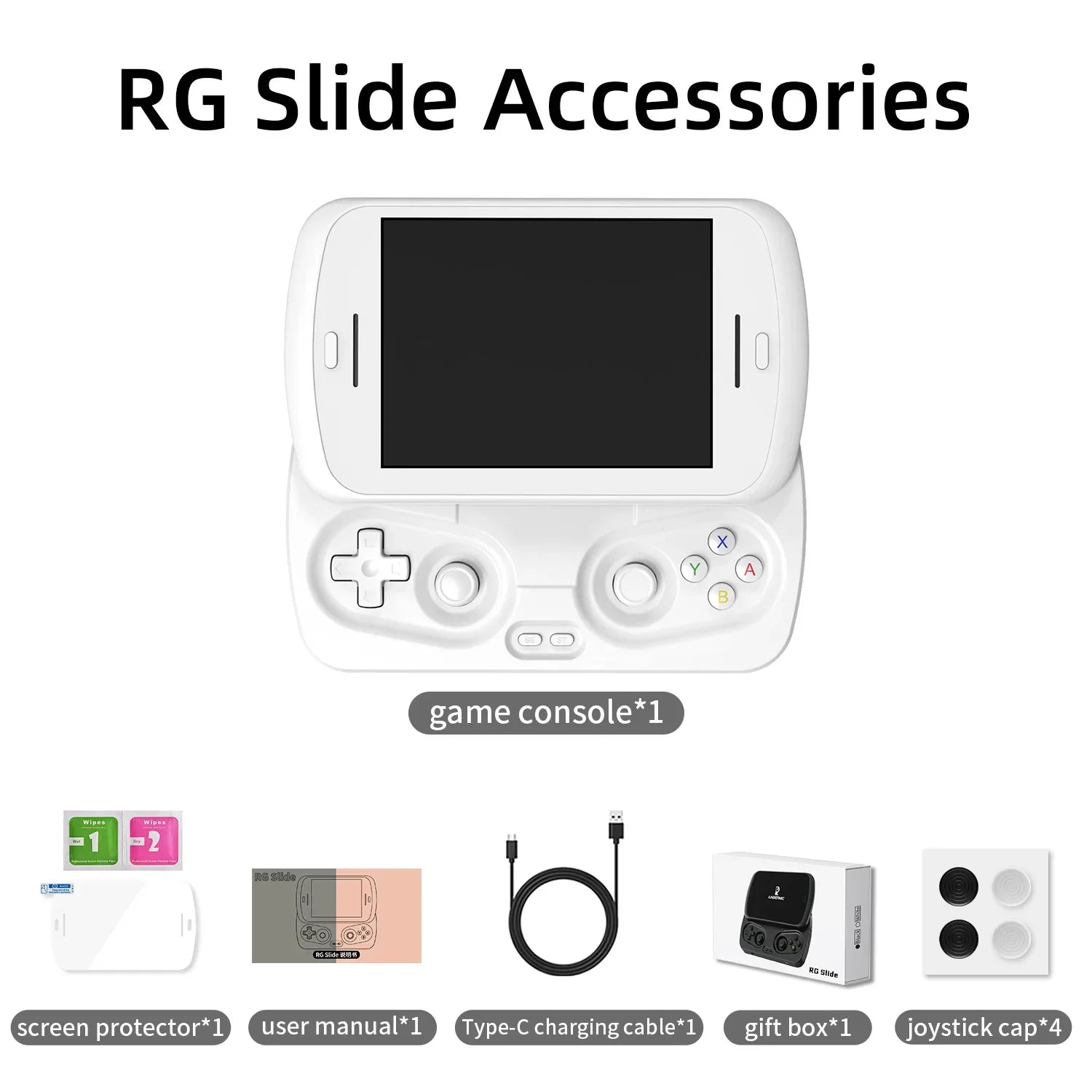 ANBERNIC RG Slide Handheld Game Console 4.7-inch LTPS In-Cell Screen Retro Video Game Consoles  Android13 120HZ PSP PS2 Boy Gift